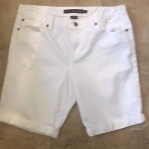 Calvin Klein white denim shorts